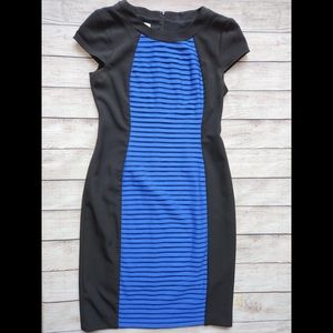 Maggy London Blue & Black Bodycon Dress Womens Size 6